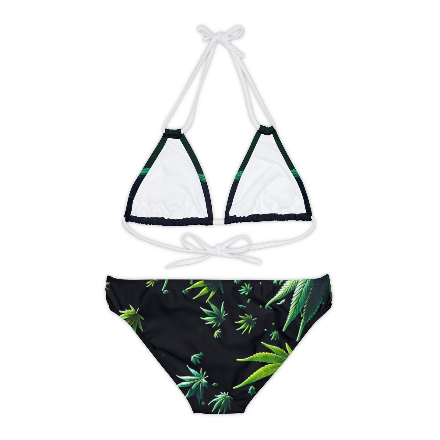 Leaf Rain Strappy Bikini Set